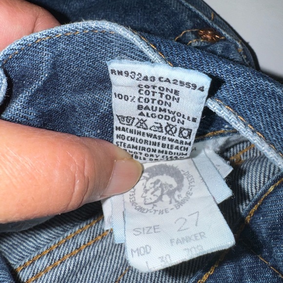 Diesel Industry Denim Division Jean Shorts, Diesel Only the Brave, size 27 - Picture 10 of 12